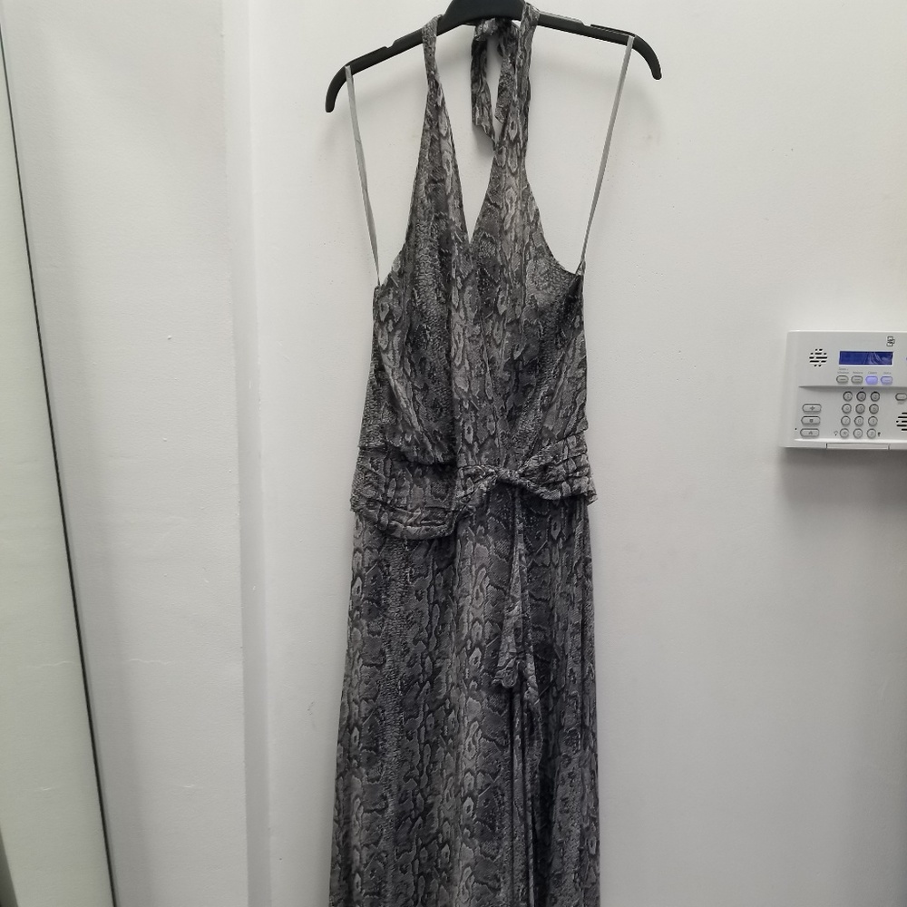 BCBG Max Azria | Animal Print Chiffron Maxi Dress